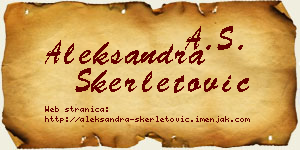 Aleksandra Skerletović vizit kartica